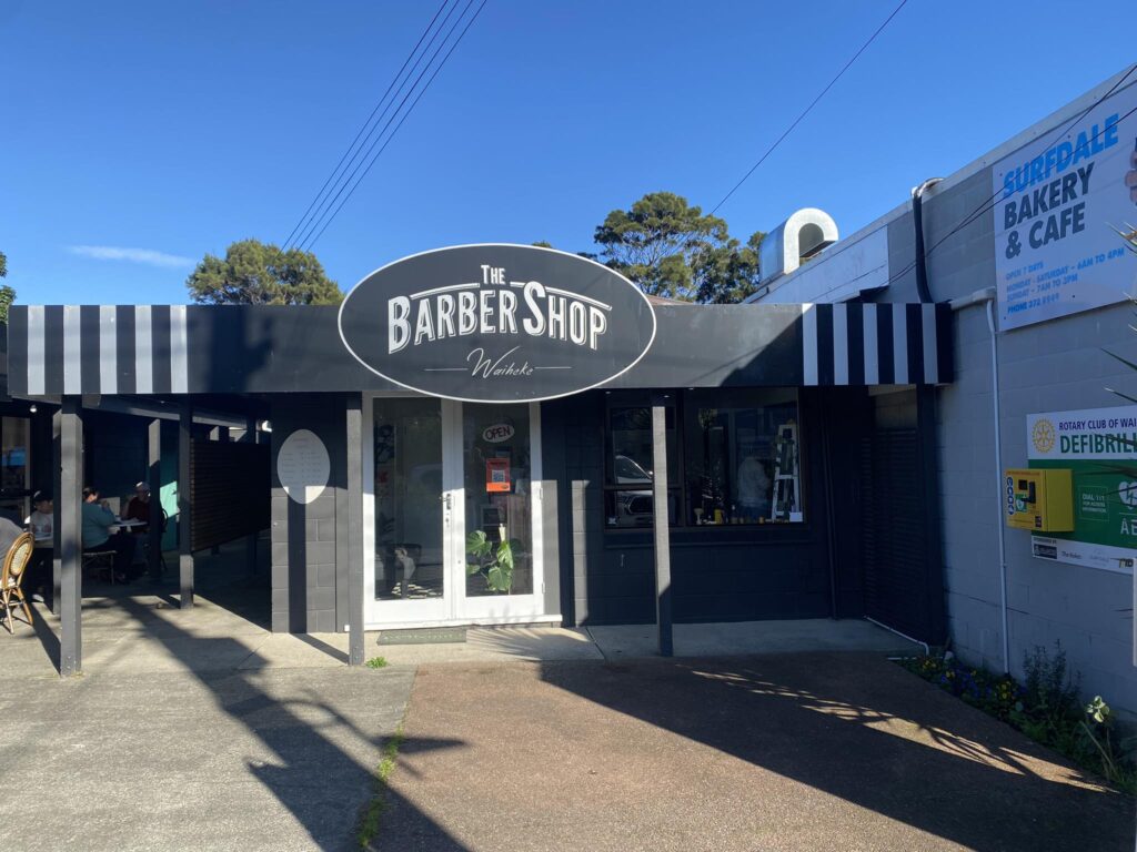 The Barbershop Waiheke Front