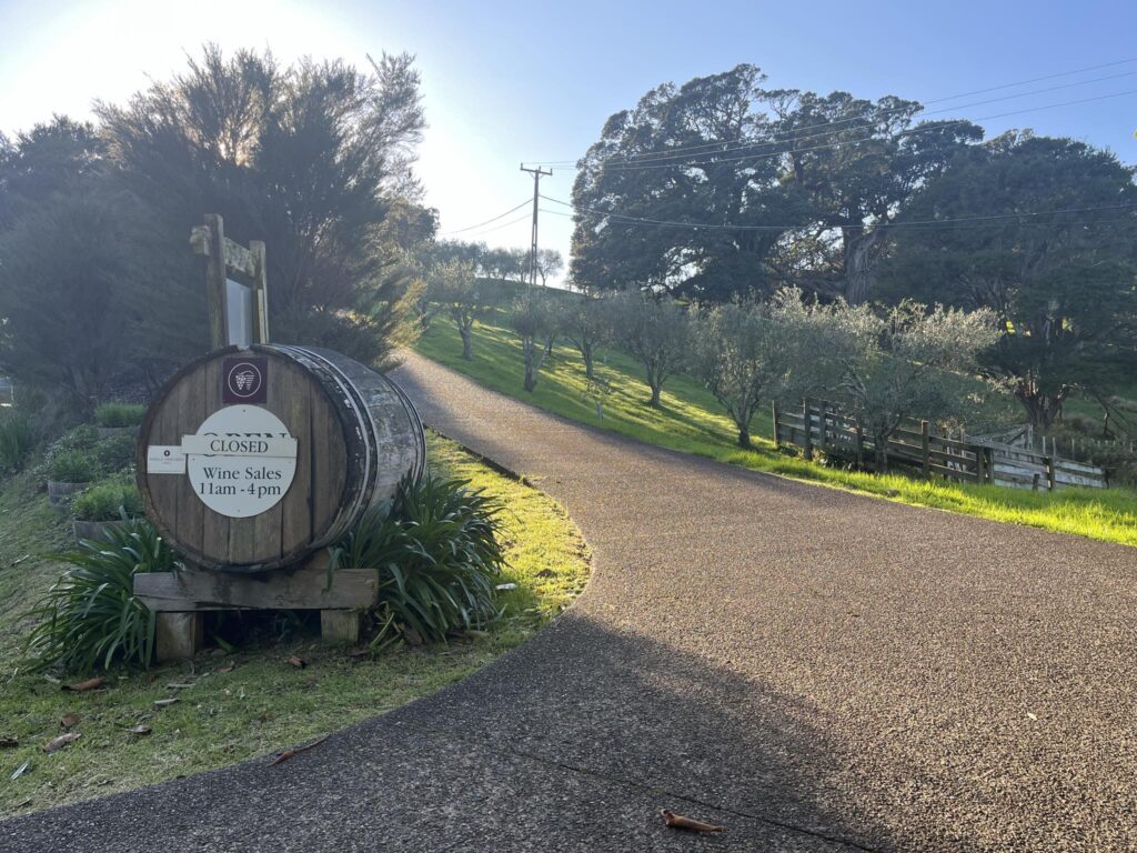 Kennedy Point Vineyard Driveway Entrance