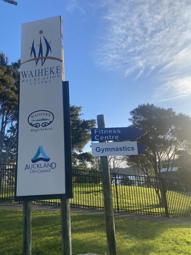 Waiheke High School Recreation Centre Sign