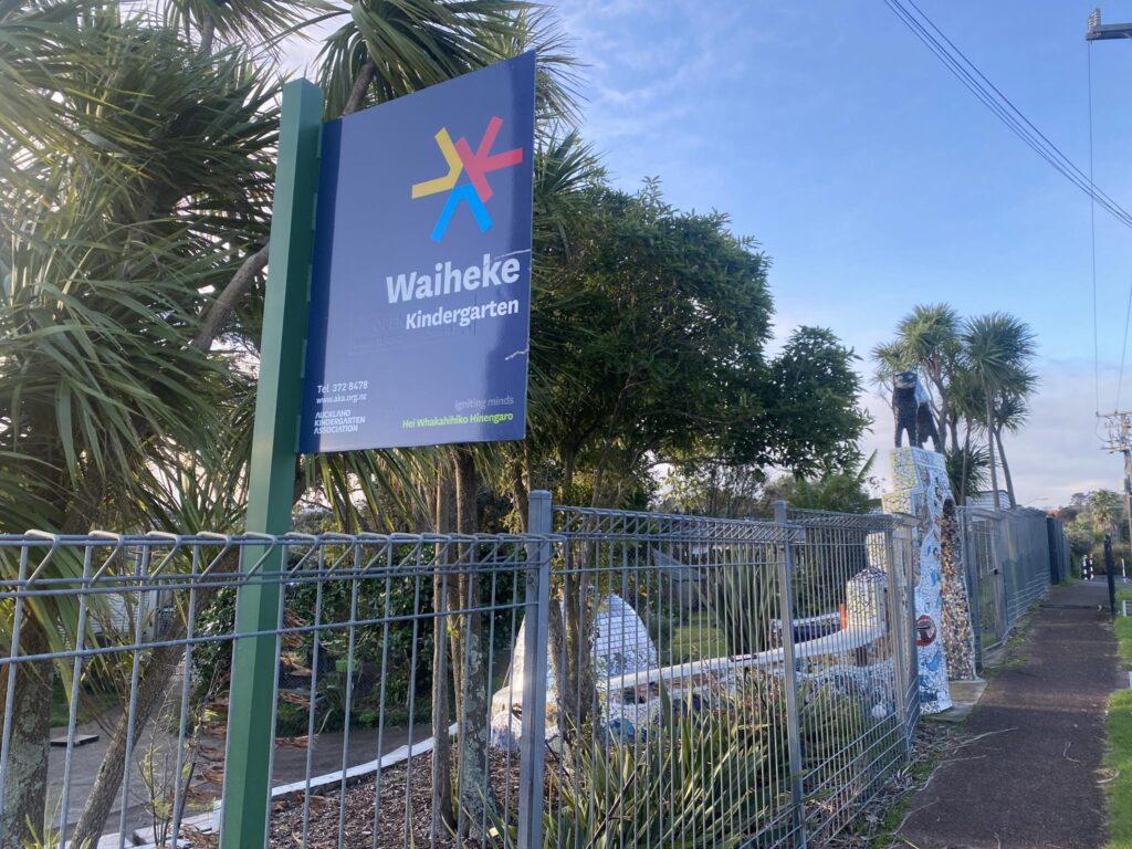 Waiheke Kindergarten Sign